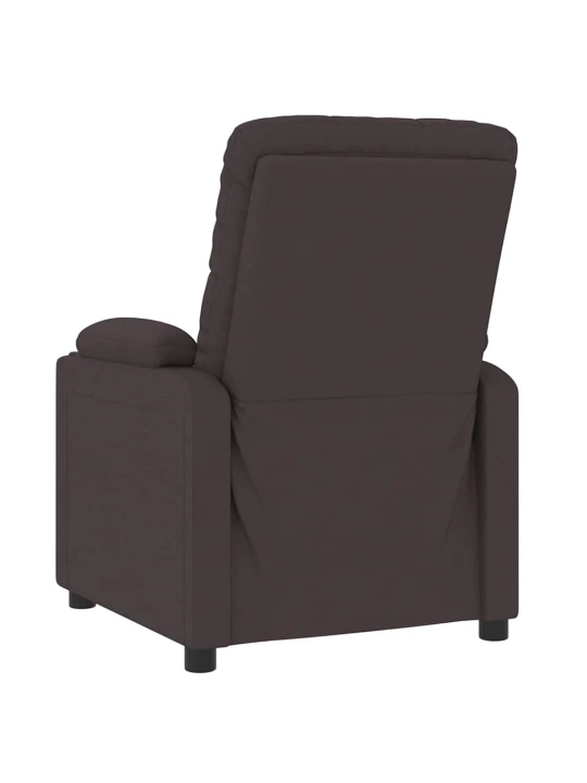 Polohovací křeslo tmavě hnědé textil