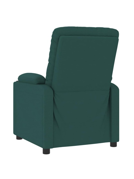 Polohovací křeslo tmavě zelené textil
