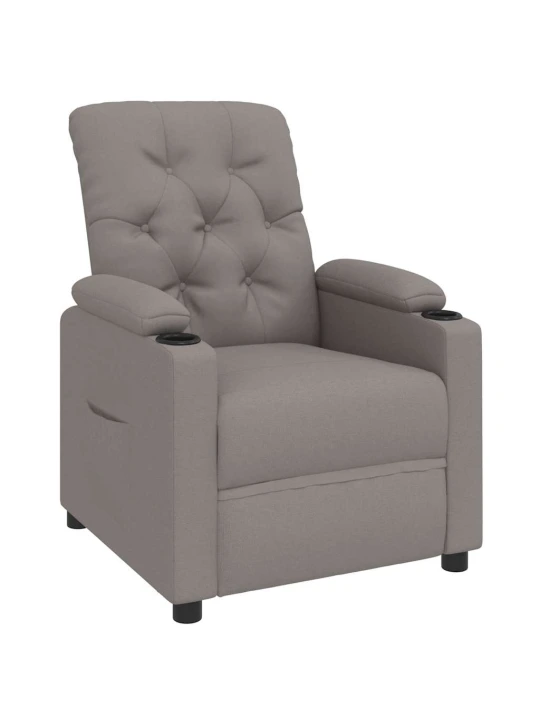 Polohovací křeslo taupe textil