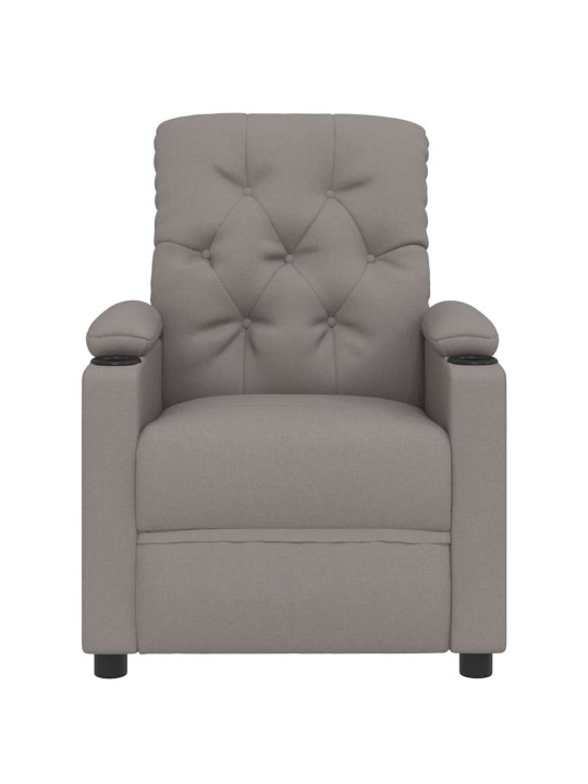 Polohovací křeslo taupe textil