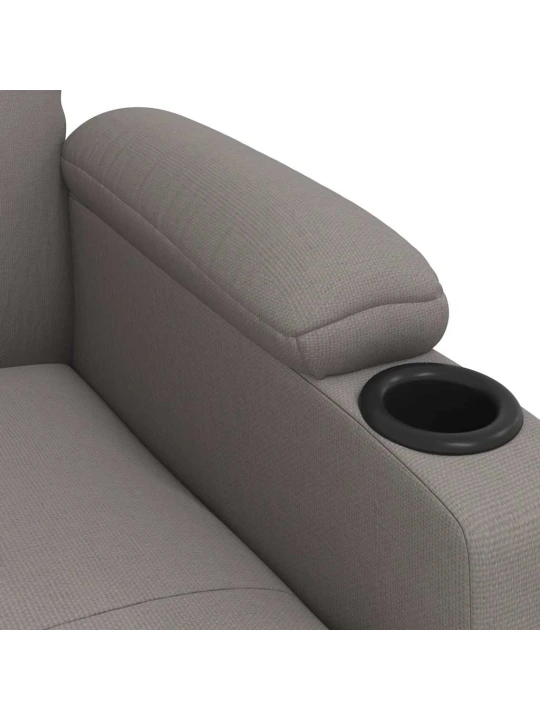 Polohovací křeslo taupe textil