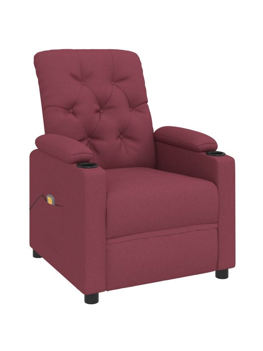 Masážní křeslo vínové textil