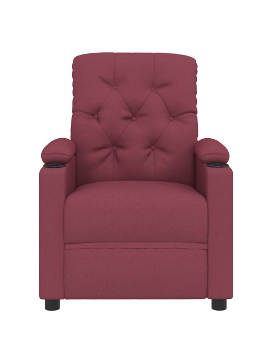 Masážní křeslo vínové textil