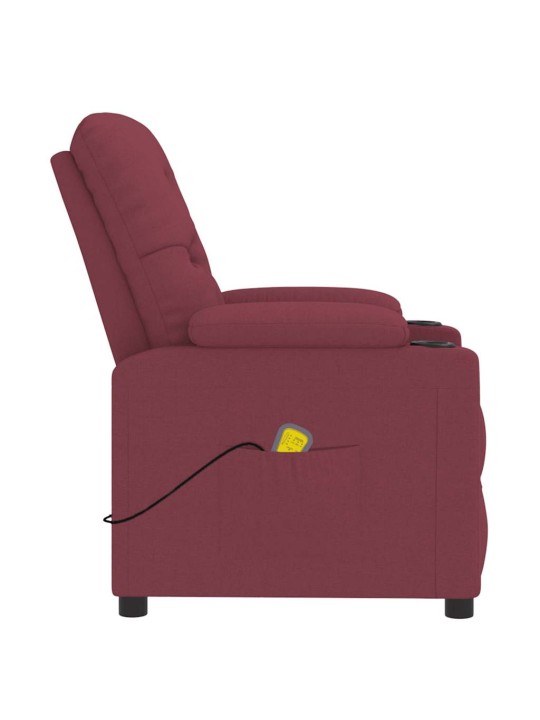 Masážní křeslo vínové textil