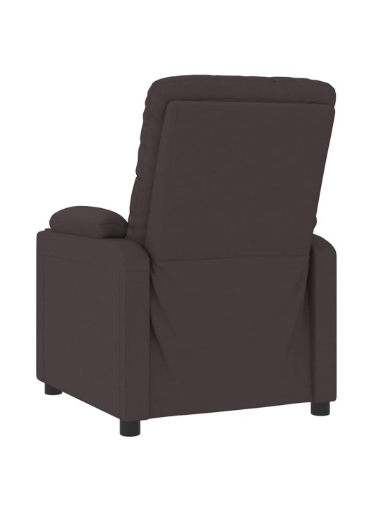 Masážní křeslo tmavě hnědé textil