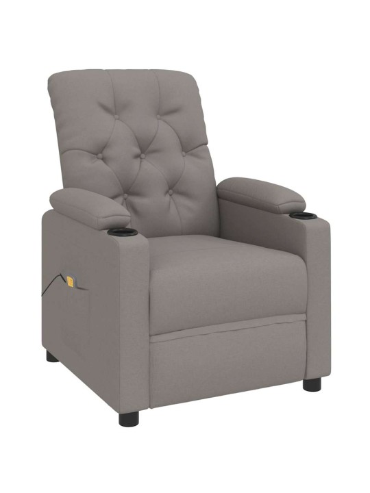Masážní křeslo taupe textil