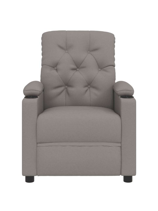Masážní křeslo taupe textil