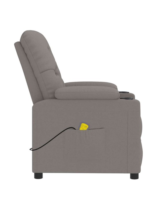 Masážní křeslo taupe textil