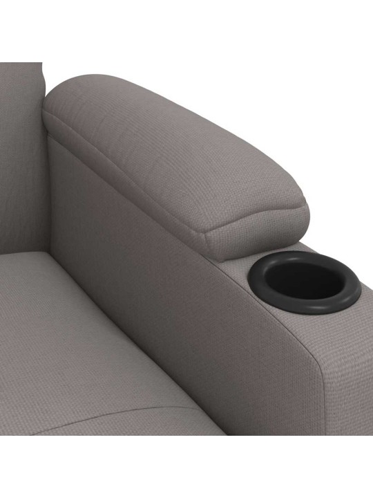 Masážní křeslo taupe textil