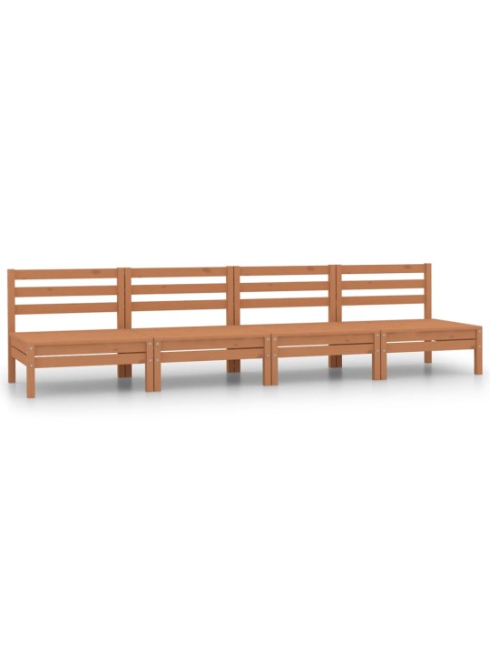4dílná zahradní sedací souprava medově hnědá masivní borovice