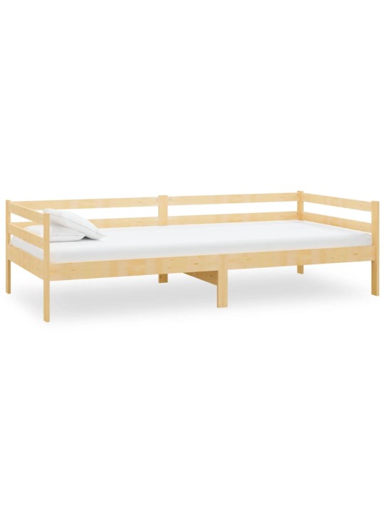 Válenda s matrací 90 x 200 cm masivní borové dřevo