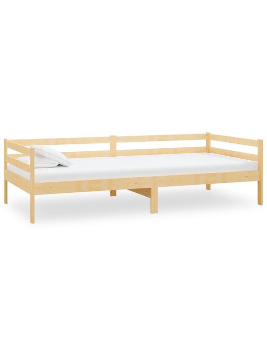 Válenda s matrací 90 x 200 cm masivní borové dřevo