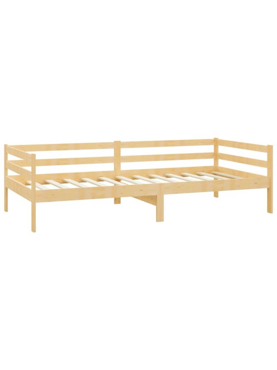 Válenda s matrací 90 x 200 cm masivní borové dřevo