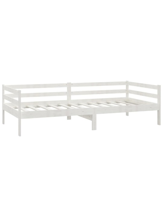 Válenda s matrací 90 x 200 cm bílá masivní borové dřevo