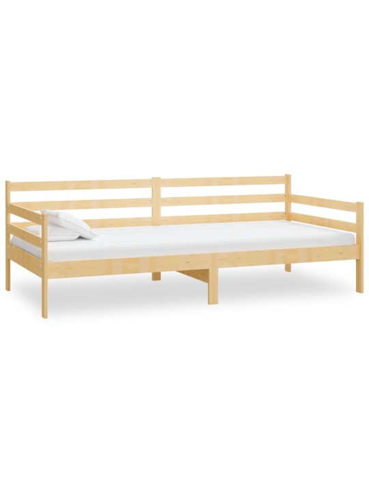 Válenda s matrací 90 x 200 cm masivní borové dřevo