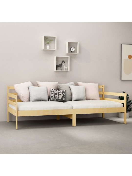Válenda s matrací 90 x 200 cm masivní borové dřevo