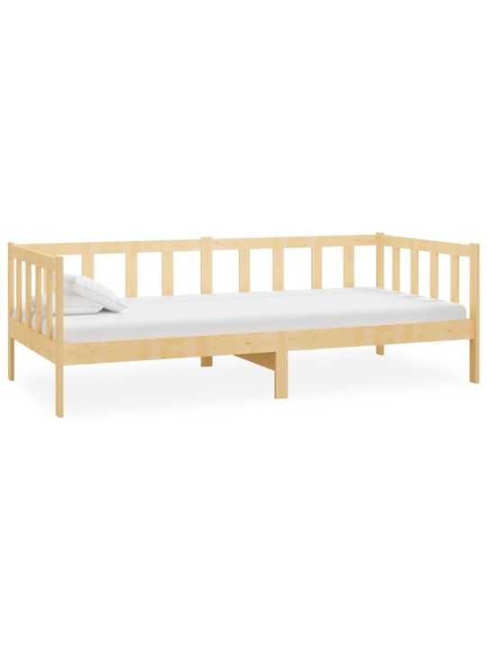 Válenda s matrací 90 x 200 cm masivní borové dřevo