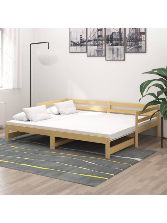 Výsuvná válenda 2× (90 x 200 cm) masivní borové dřevo