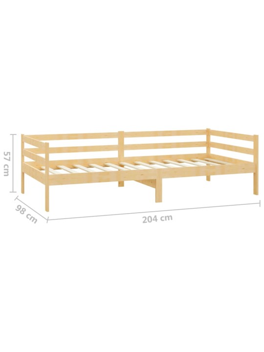 Válenda se zásuvkami 90 x 200 cm masivní borové dřevo