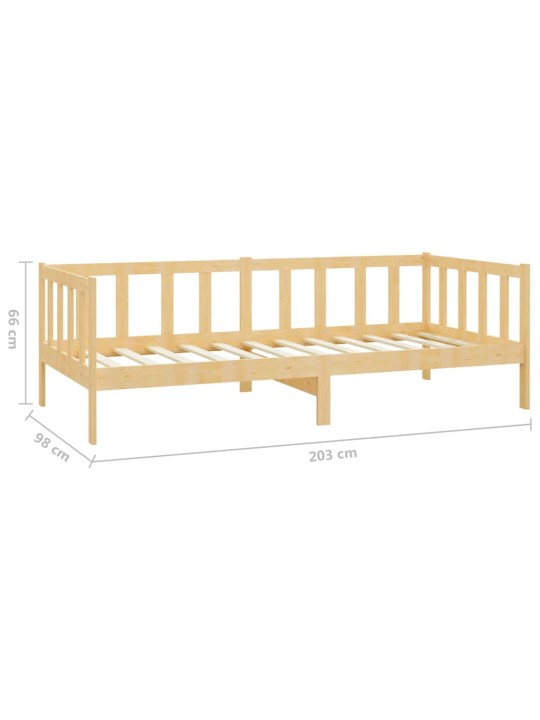 Válenda se zásuvkami 90 x 200 cm masivní borové dřevo