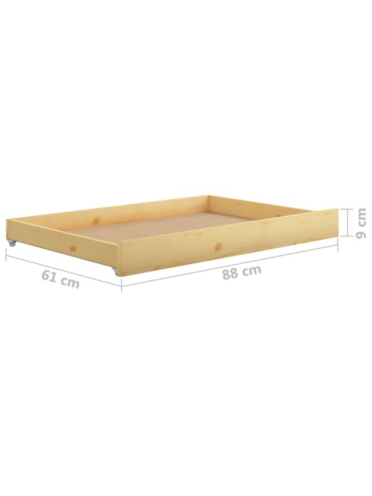 Výsuvná válenda 2× (90 x 200 cm) masivní borové dřevo