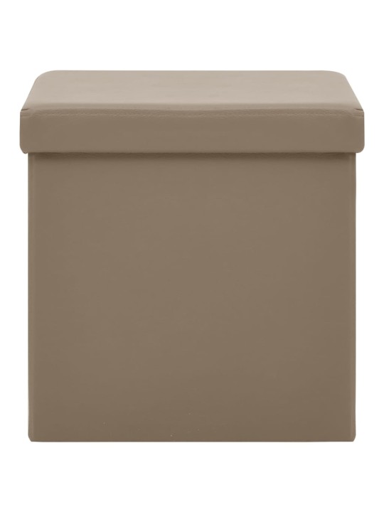 Skládací úložná stolička cappuccino PVC