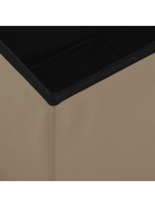 Skládací úložné stoličky 2 ks cappuccino PVC