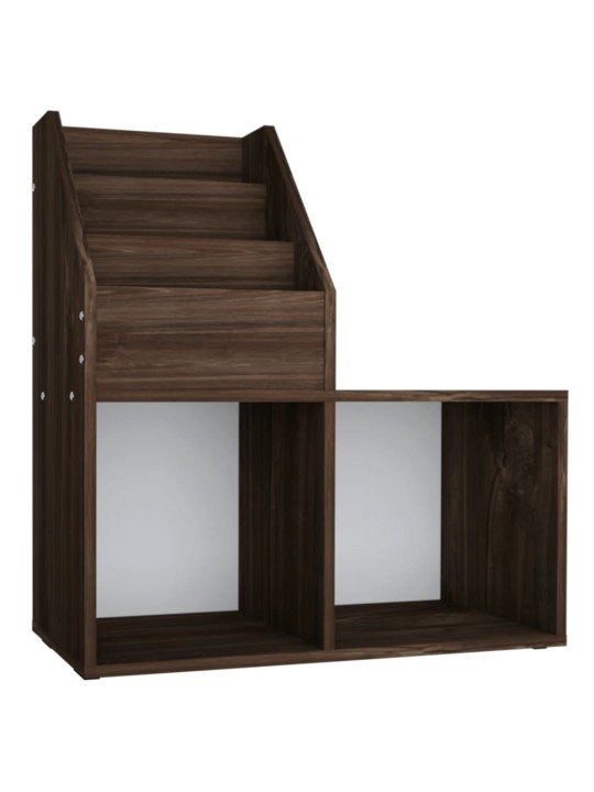 Dětský regál na časopisy kouřový dub 71 x 30 x 78,5 cm kompozit