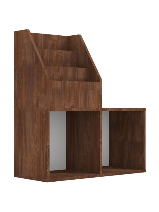 Dětský regál na časopisy hnědý dub 71 x 30 x 78,5 cm kompozit