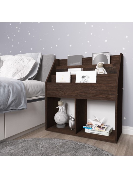 Dětský regál na časopisy kouřový dub 71 x 30 x 78,5 cm kompozit