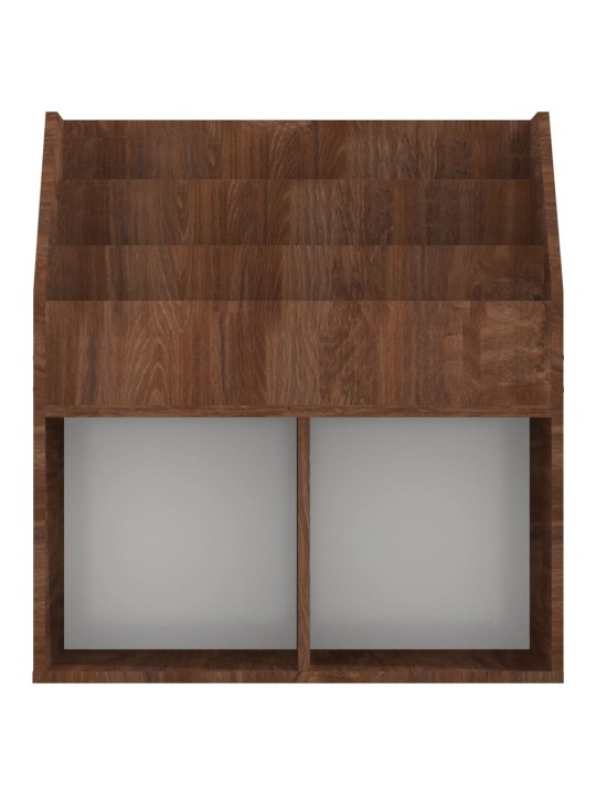 Dětský regál na časopisy hnědý dub 71 x 30 x 78,5 cm kompozit