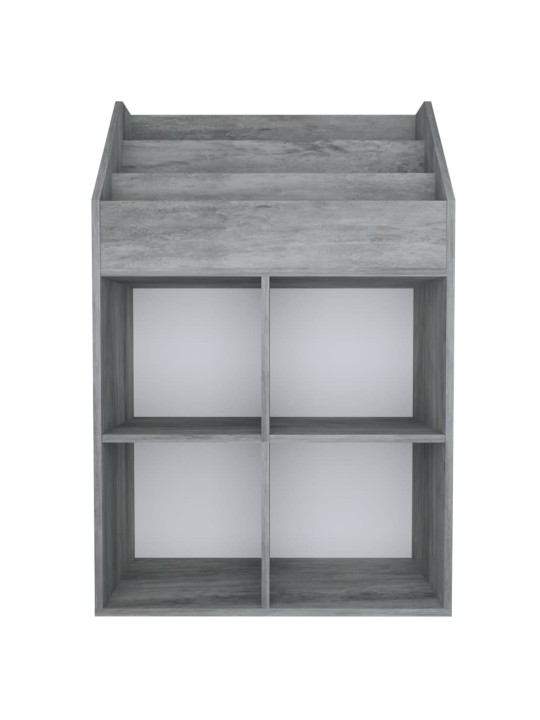 Dětský regál na časopisy betonově šedý 71x30x114 cm kompozit