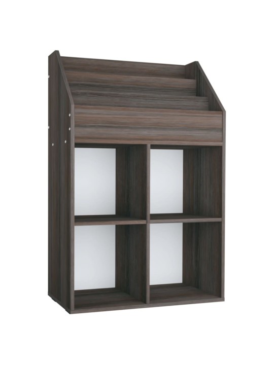 Dětský regál na časopisy šedý dub sonoma 71x30x114 cm kompozit