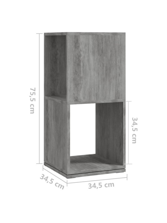 Otočná skříňka betonově šedá 34,5x34,5x75,5 cm kompozitní dřevo