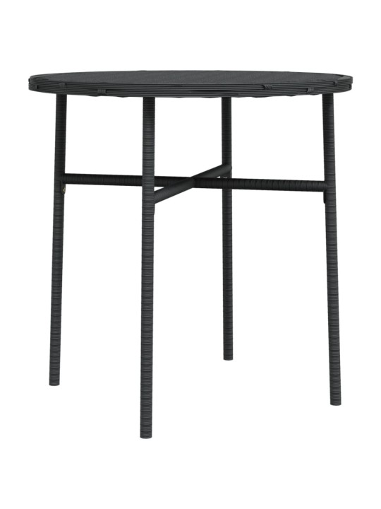 Čajový stolek černý 45 cm polyratan