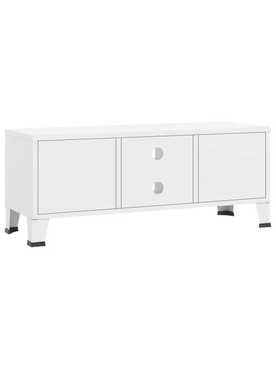 Industriální TV skříňka bílá 105 x 35 x 42 cm kov