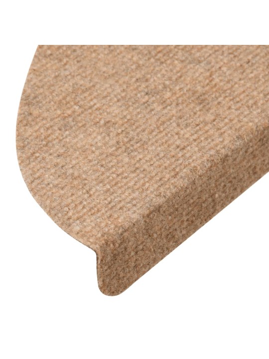 Samolepicí nášlapy na schody 15 ks 56x17x3 cm béžové