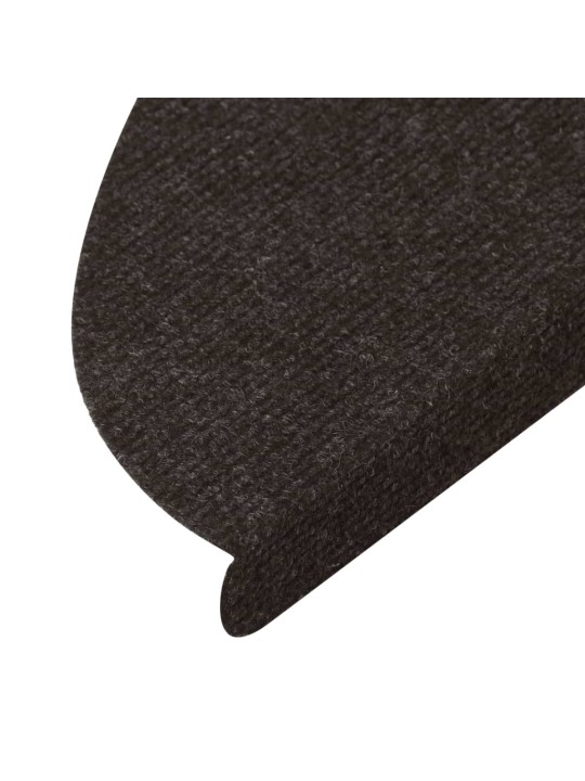 Samolepicí nášlapy na schody 15 ks 56x17x3 cm černé