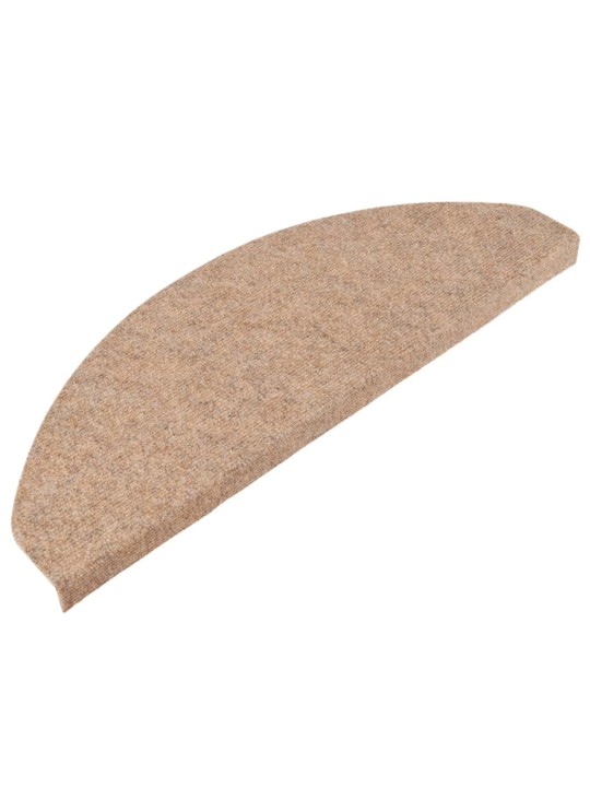 Samolepicí nášlapy na schody 15 ks 65x22,5x3,5 cm béžové