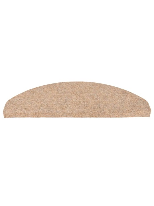 Samolepicí nášlapy na schody 15 ks 65x22,5x3,5 cm béžové