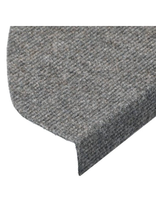 Samolepicí nášlapy na schody 15 ks 65x22,5x3,5 cm šedé