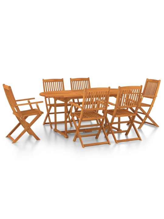 7dílný zahradní jídelní set 180x90x75 cm masivní akáciové dřevo