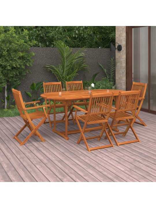 7dílný zahradní jídelní set 180x90x75 cm masivní akáciové dřevo
