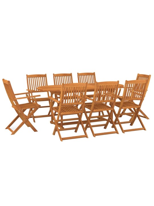 9dílný zahradní jídelní set 180x90x75 cm masivní akáciové dřevo