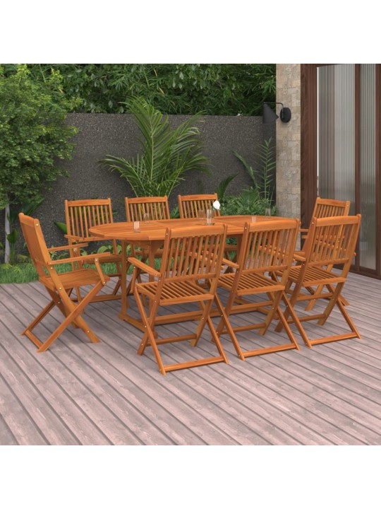 9dílný zahradní jídelní set 180x90x75 cm masivní akáciové dřevo