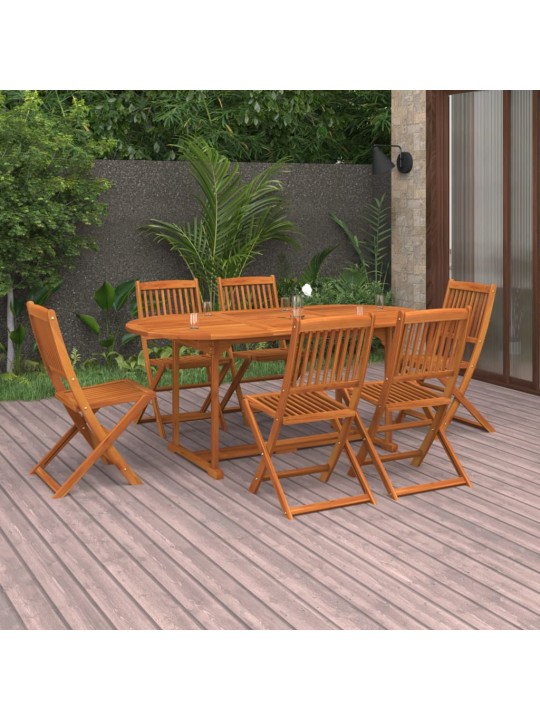 7dílný zahradní jídelní set 180x90x75 cm masivní akáciové dřevo
