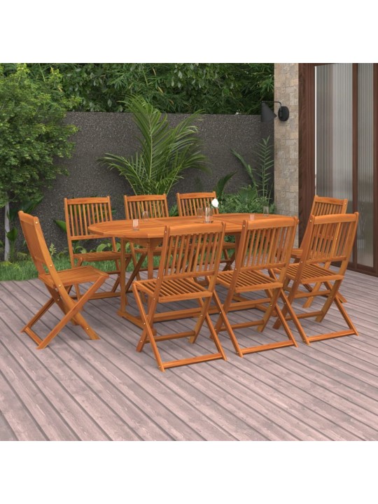 9dílný zahradní jídelní set 180x90x75 cm masivní akáciové dřevo