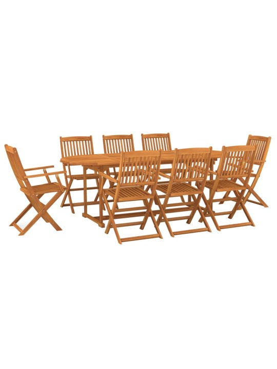9dílný zahradní jídelní set 220x90x75 cm masivní akáciové dřevo