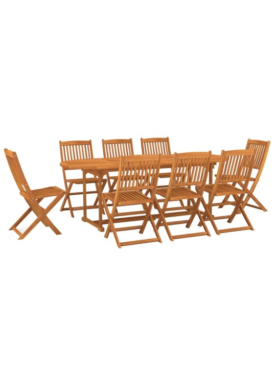 9dílný zahradní jídelní set 220x90x75 cm masivní akáciové dřevo