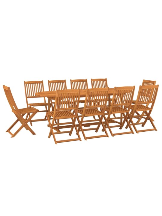 11dílný zahradní jídelní set 220x90x75cm masivní akáciové dřevo